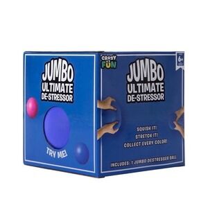 Crazy Fun Jumbo Ultimate De-Stressor Blue Squishy Sensory Fidget Ball Toy RMS